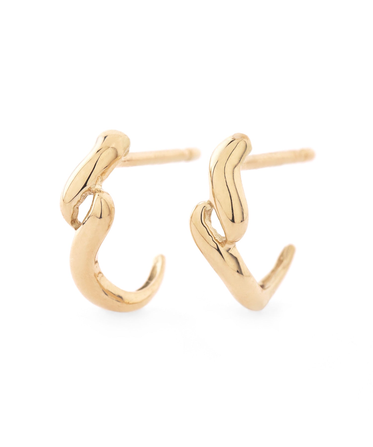 mimi33】ツイストフープピアス[K10][Basic]｜アネモネ・シエナロゼ