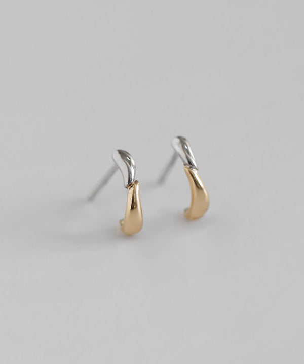 mimi33】コンビカラーフープピアス[K10][Basic]｜アネモネ・シエナロゼ