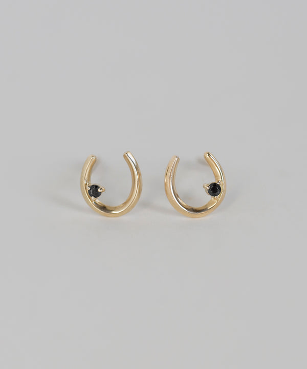 mimi33】ビジュー×ホースシューピアス[K10][Basic]｜アネモネ