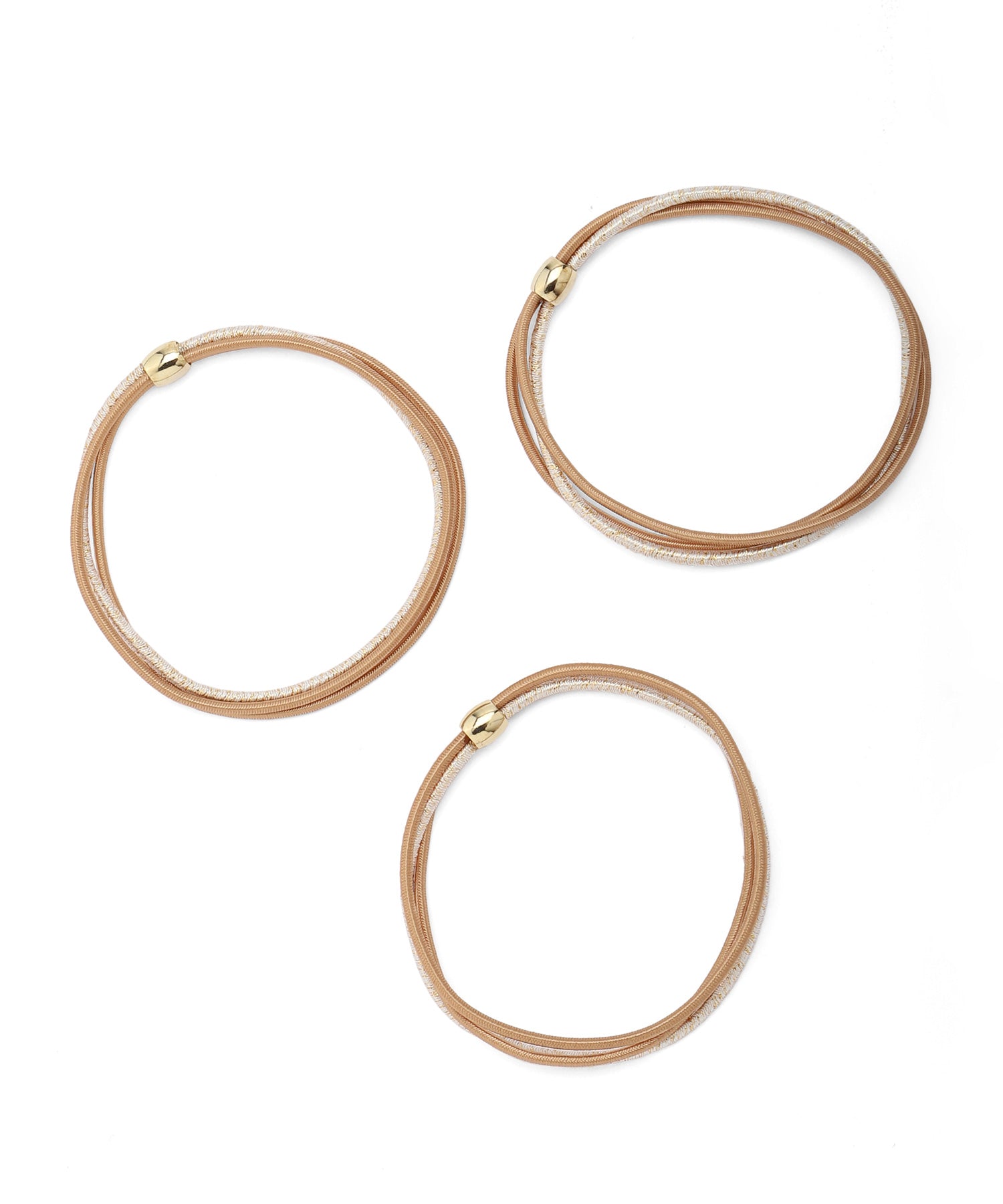 ANEMONE】くすみカラー×ラメの3連ヘアゴム[3個セット]｜SANPO ONLINE