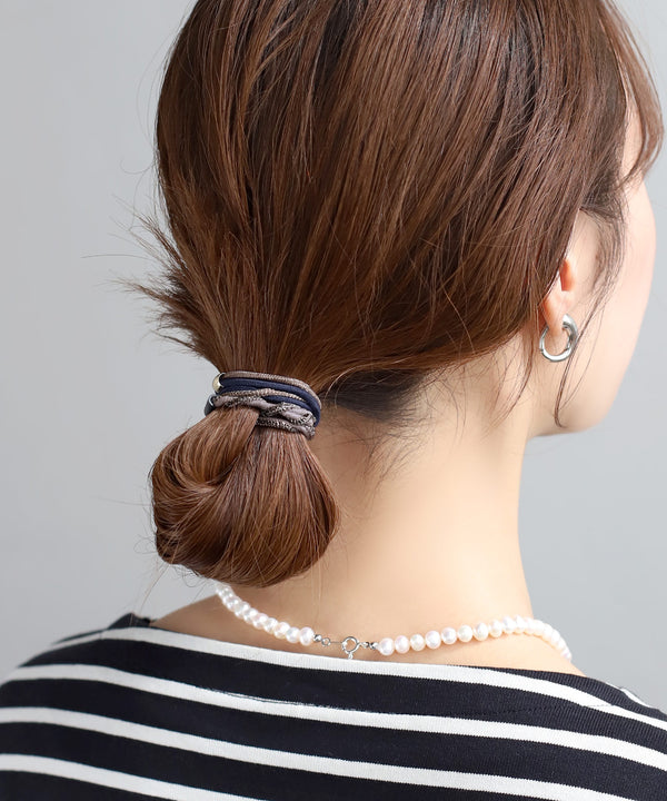 ラメ×ツイストデザインヘアゴム[3本セット]