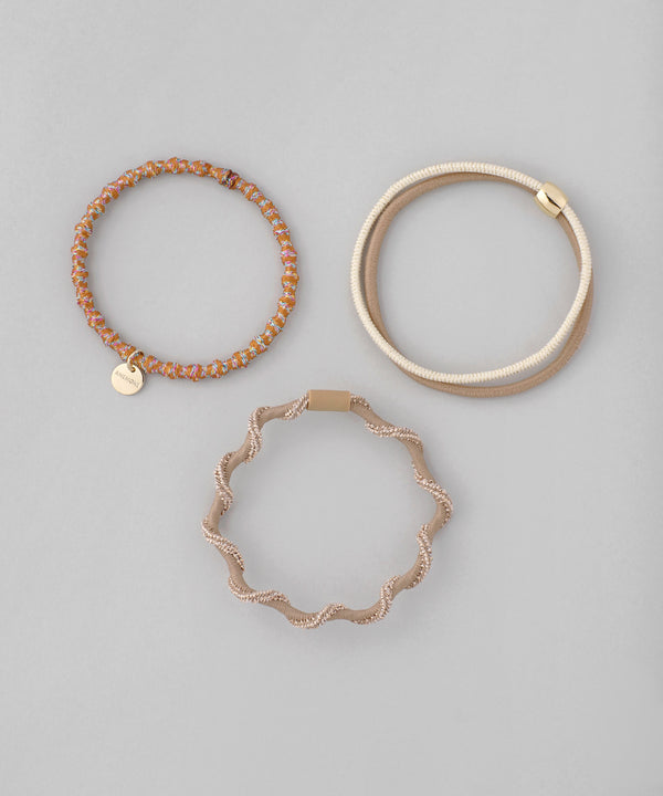 ANEMONE】ラメ×ツイストデザインヘアゴム[3本セット]｜SANPO ONLINE