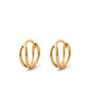 Double Line Mini Hoop Earrings