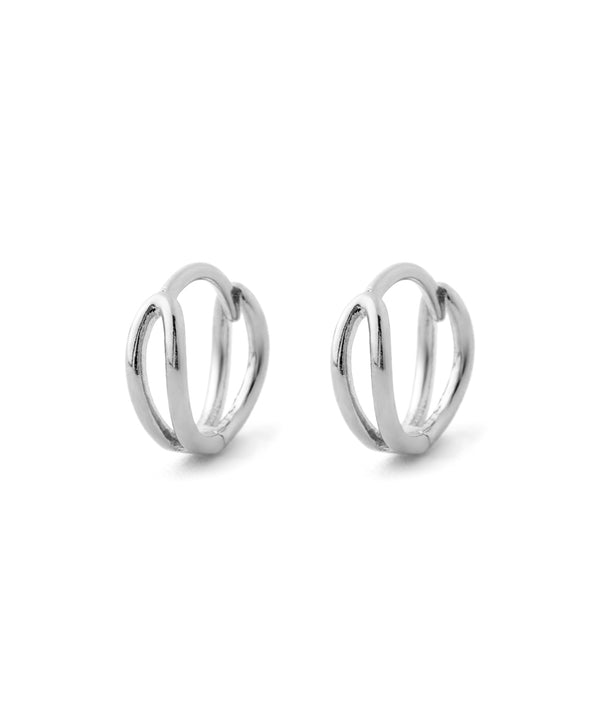 Double Line Mini Hoop Earrings