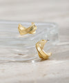 Cross metal milgrain earrings