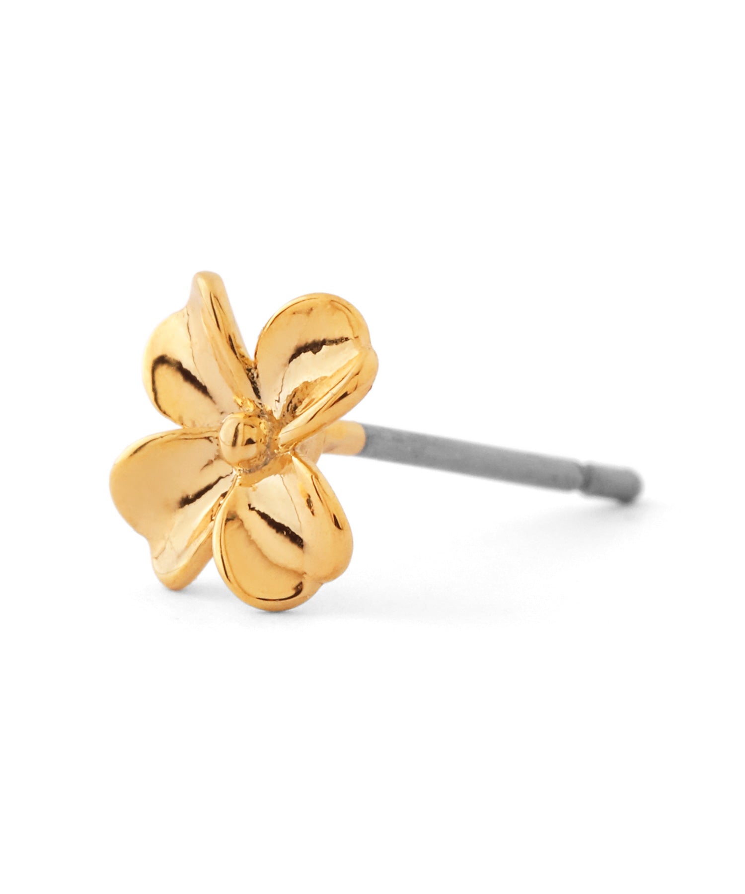 花の形状のゴールドメタルピアス 未来 ANEMONE】メタルフラワーピアス｜アネモネ・シエナロゼ・ミミサン