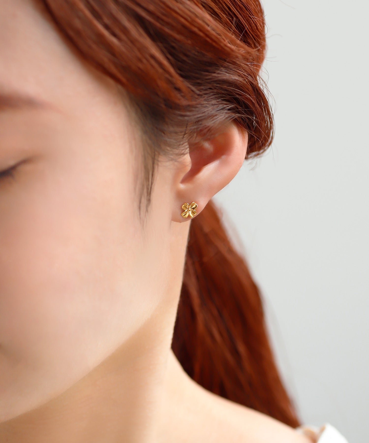 ANEMONE】メタルフラワーピアス｜アネモネ・シエナロゼ