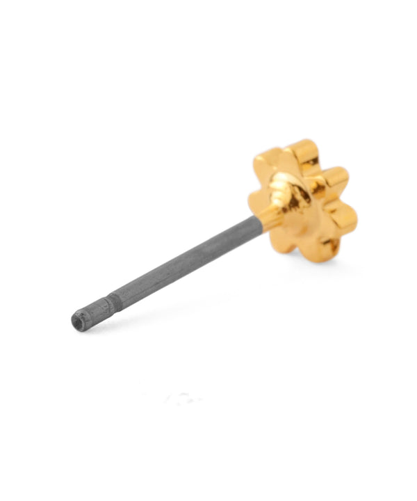 Metal flower earrings