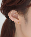 Metal flower earrings