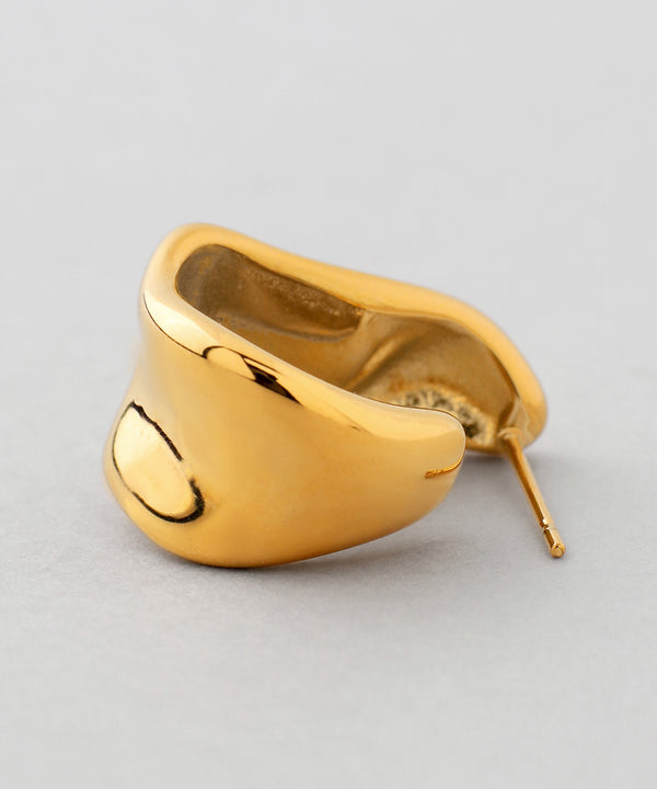 ニュアンスワイドフープピアス[ステンレス][Ownideal]