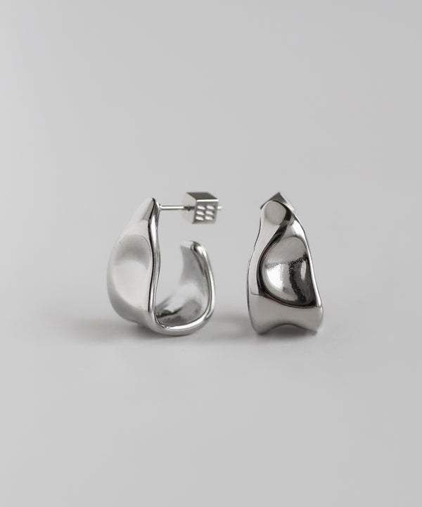 ニュアンスワイドフープピアス[ステンレス][Ownideal]