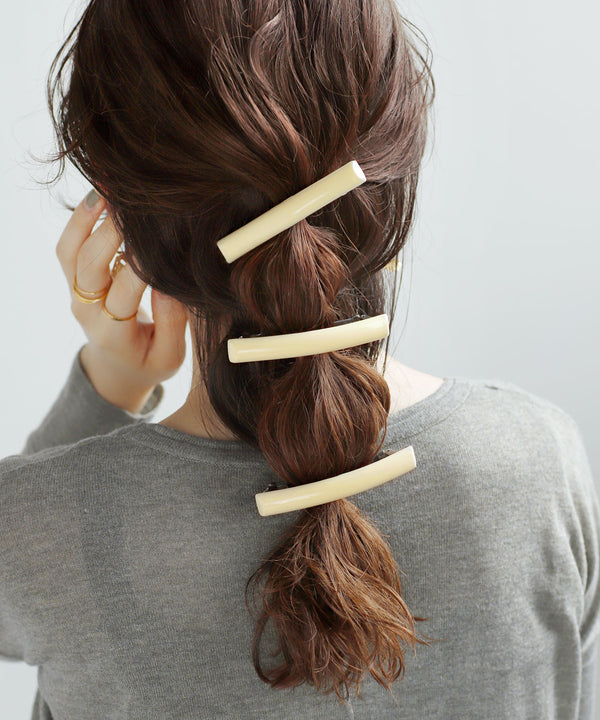 【SANPO ONLINE限定】フランス製シンプルスクエアバレッタ