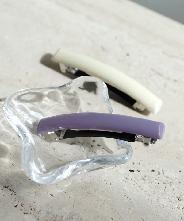 【SANPO ONLINE限定】フランス製シンプルスクエアバレッタ