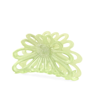 French-made glitter flower hair clip