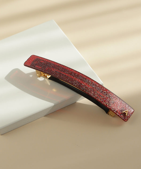 フランス製グリッターバレッタ