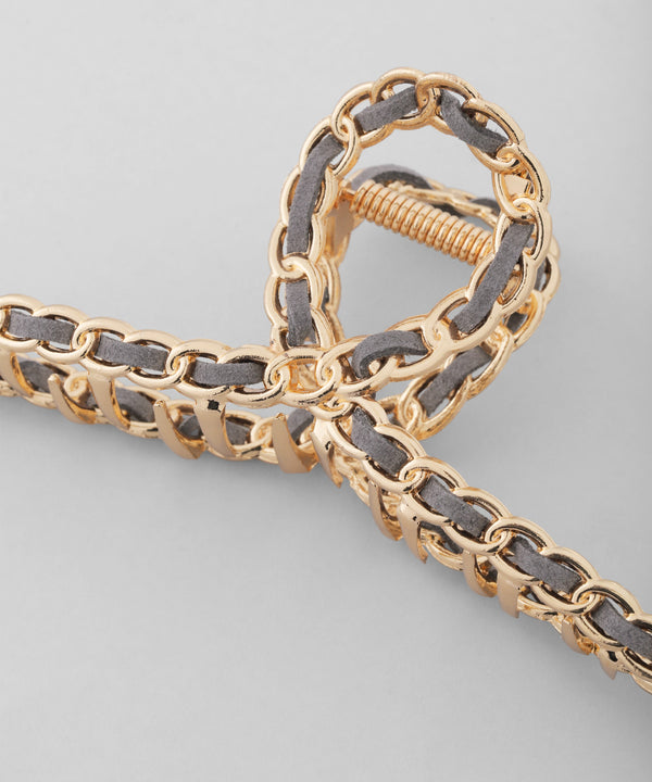 Suede and metal loop vance