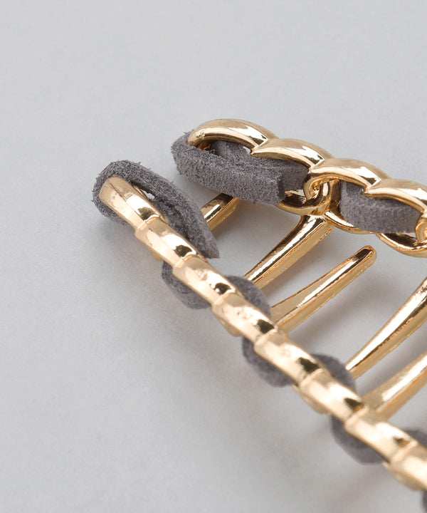 Suede and metal loop vance