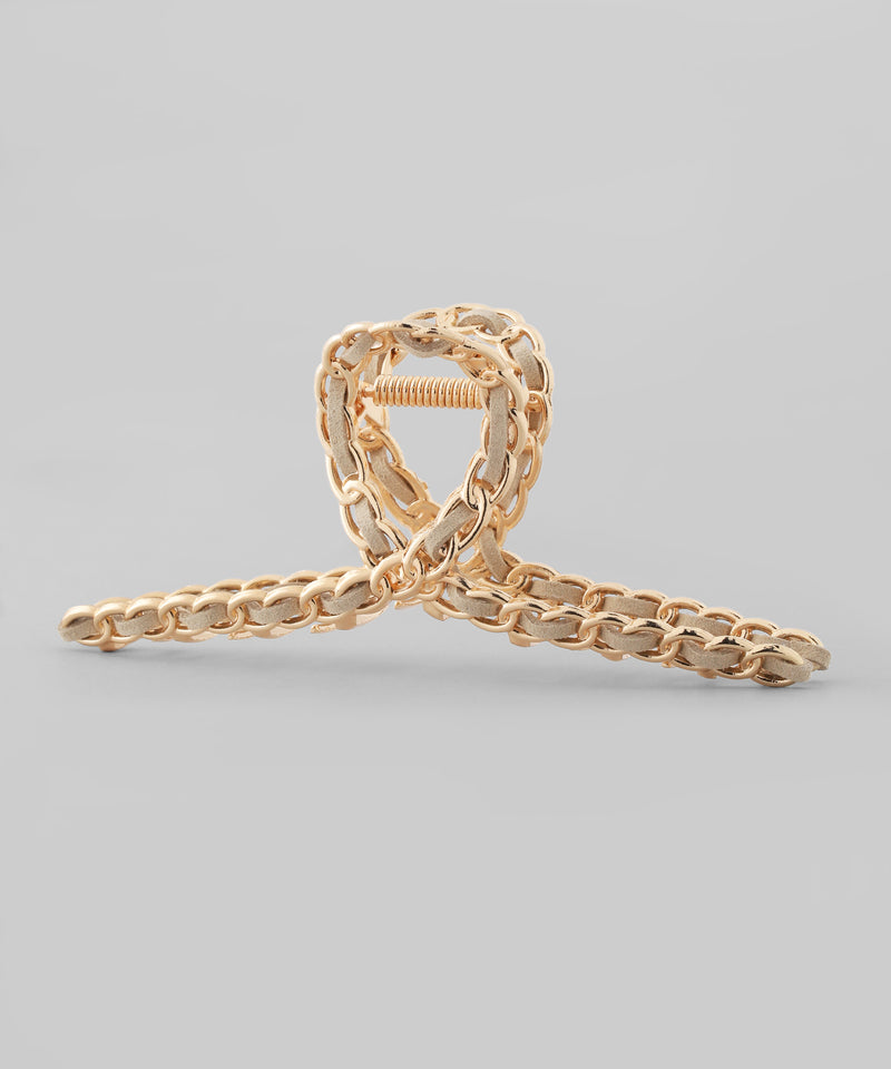 Suede and metal loop vance