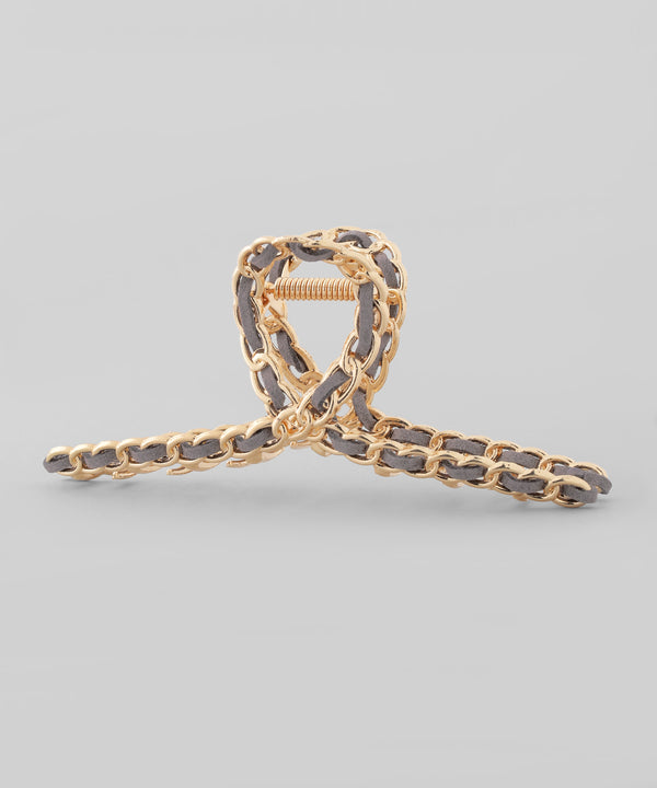 Suede and metal loop vance