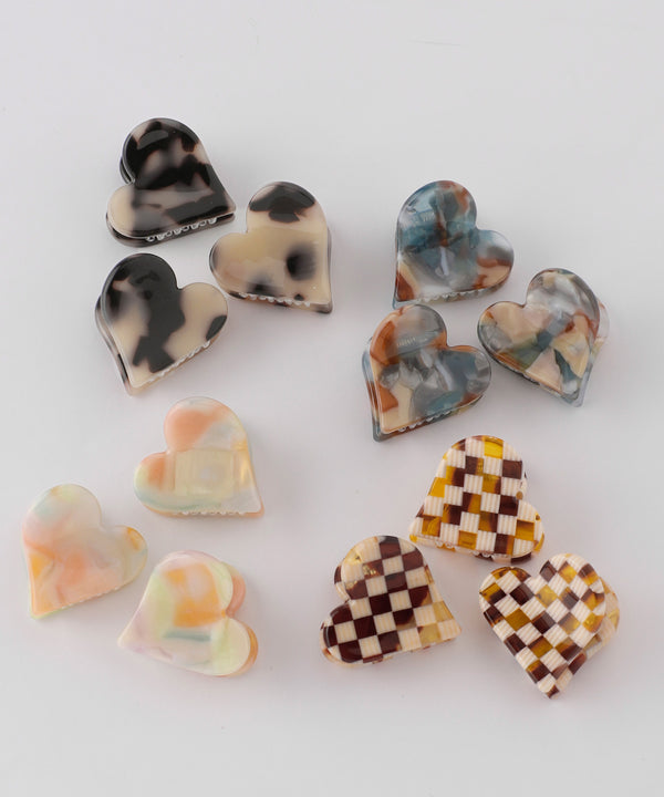 Multi-patterned heart mini bangs [set of 2]