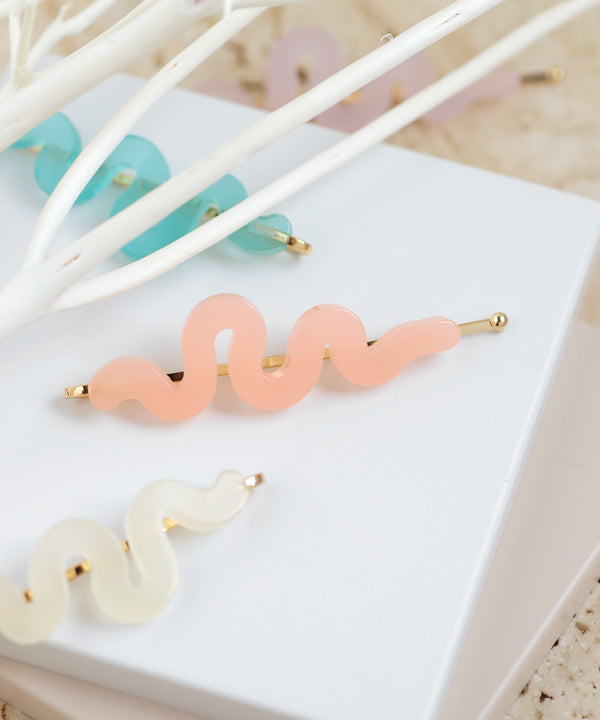 クリアカラーウェーブヘアピン