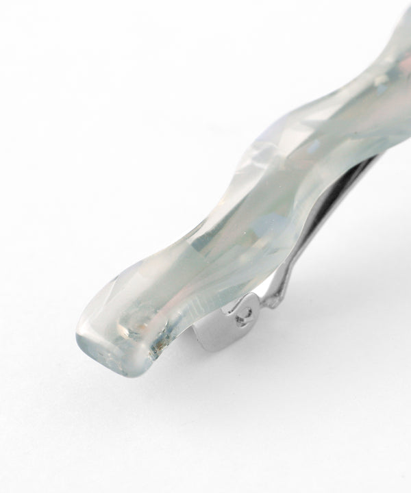 ストライプマーブルウェーブバレッタ