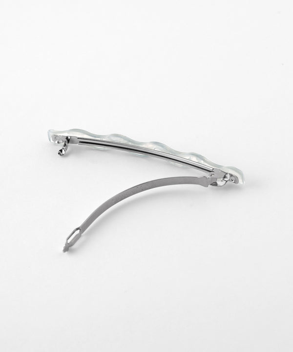 ストライプマーブルウェーブバレッタ