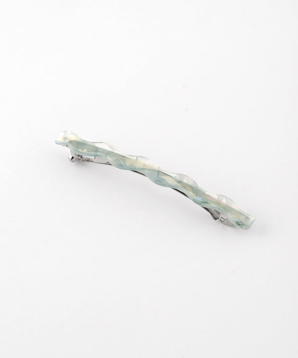 ストライプマーブルウェーブバレッタ