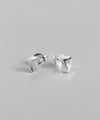ツイストスクエアピアス[silver925][Basic]