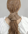 Natural Color Flare Scrunchie