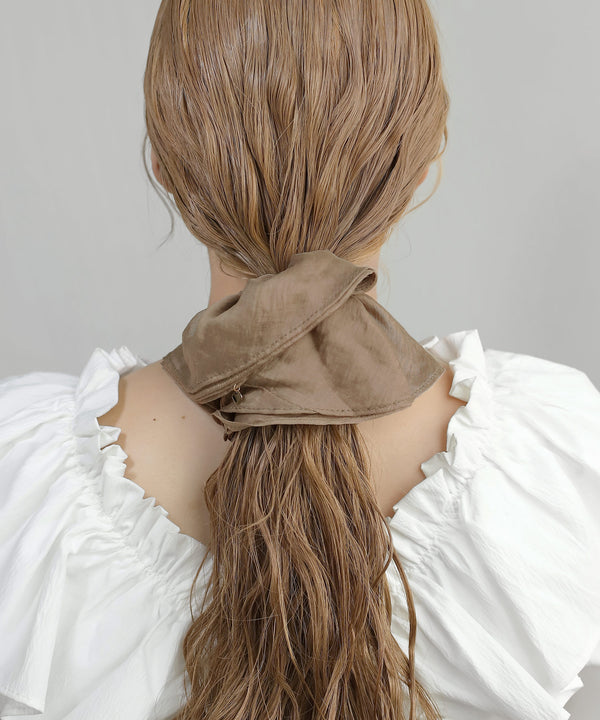 Natural Color Flare Scrunchie