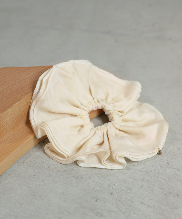 Natural Color Flare Scrunchie