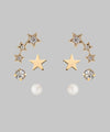 ビジュー×スターピアス［4ペアセット］