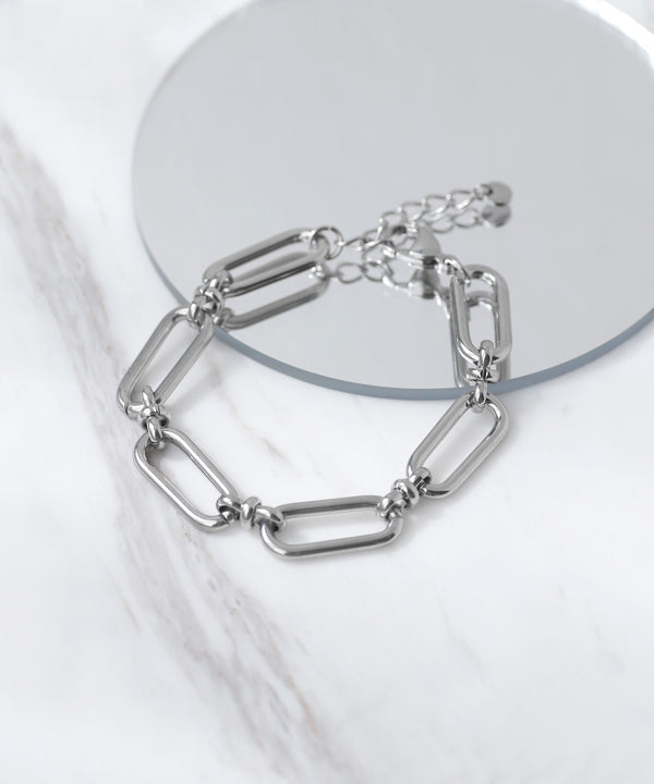 【ステンレス】オーバルチェーンブレスレット