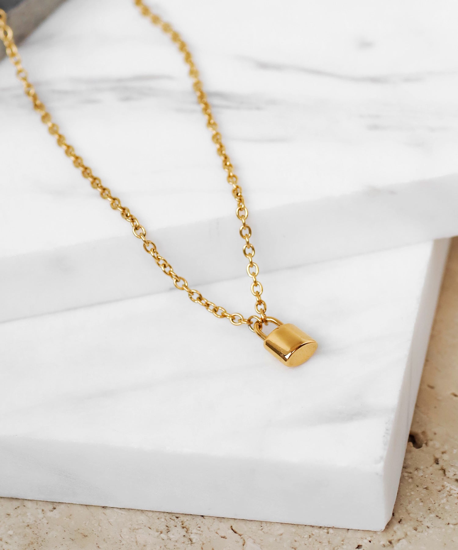 ANEMONE】【ステンレス】パドロックネックレス｜アネモネ