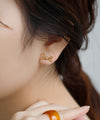 Matte Color Ribbon Earrings