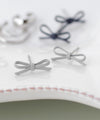 Matte Color Ribbon Earrings