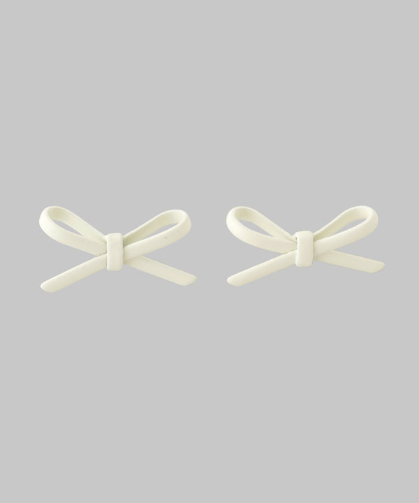 Matte Color Ribbon Earrings