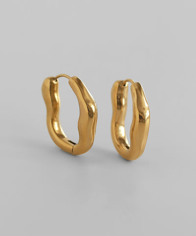 Nuance Hoop Earrings [Stainless Steel] [Ownideal]