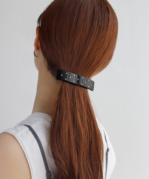 Dot Pearl Square Barrette