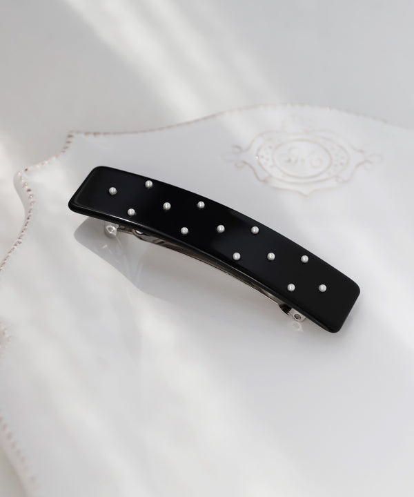 Dot Pearl Square Barrette