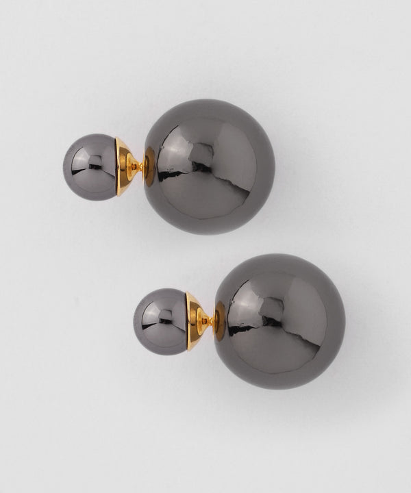 Sphere Back Catch Earrings [Ownideal]
