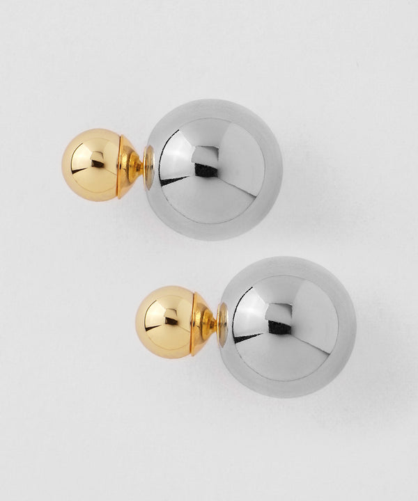 Sphere Back Catch Earrings [Ownideal]