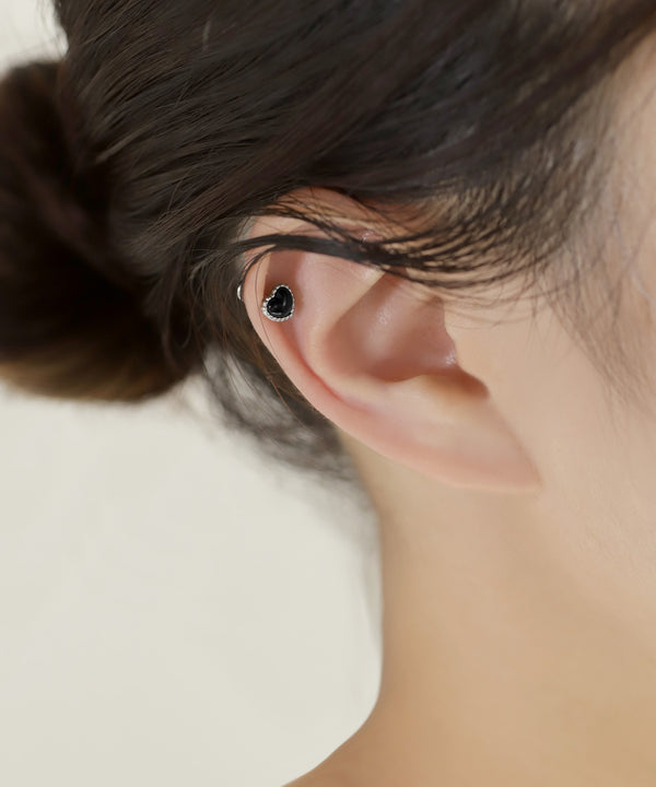 【ステンレス】ハートナンコツピアス