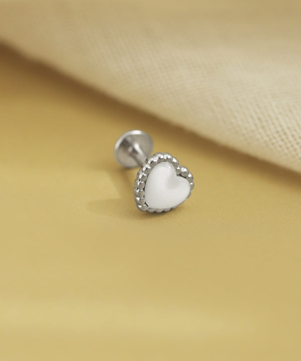 【ステンレス】ハートナンコツピアス