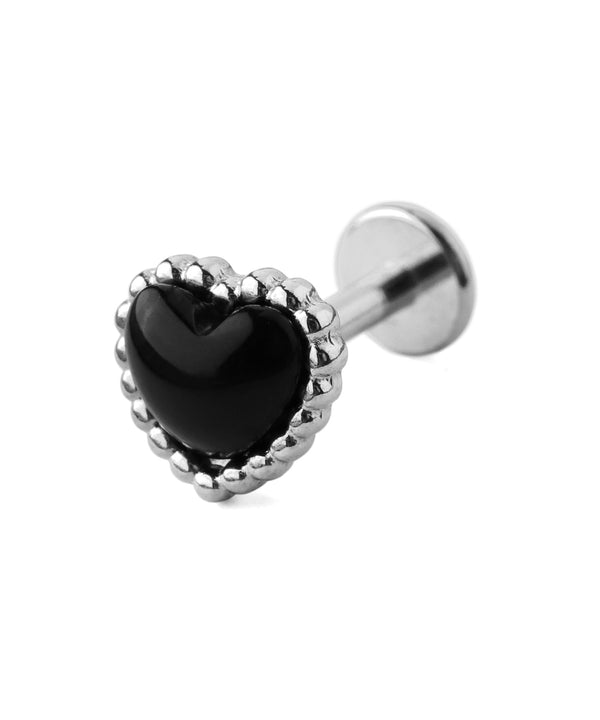 【ステンレス】ハートナンコツピアス