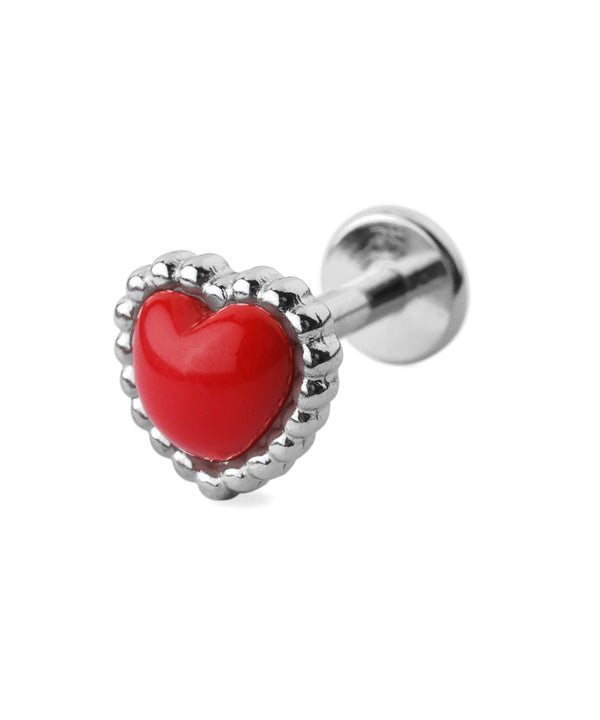 【ステンレス】ハートナンコツピアス
