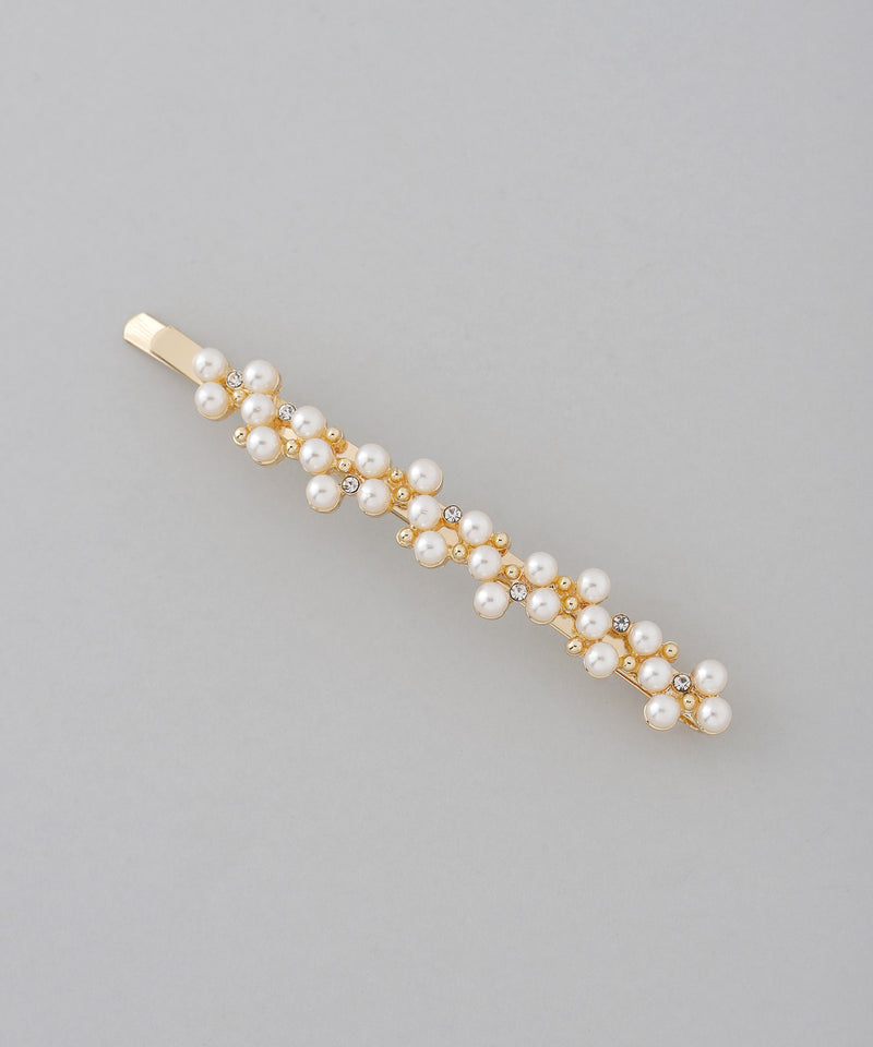 パール×ビジューヘアピン