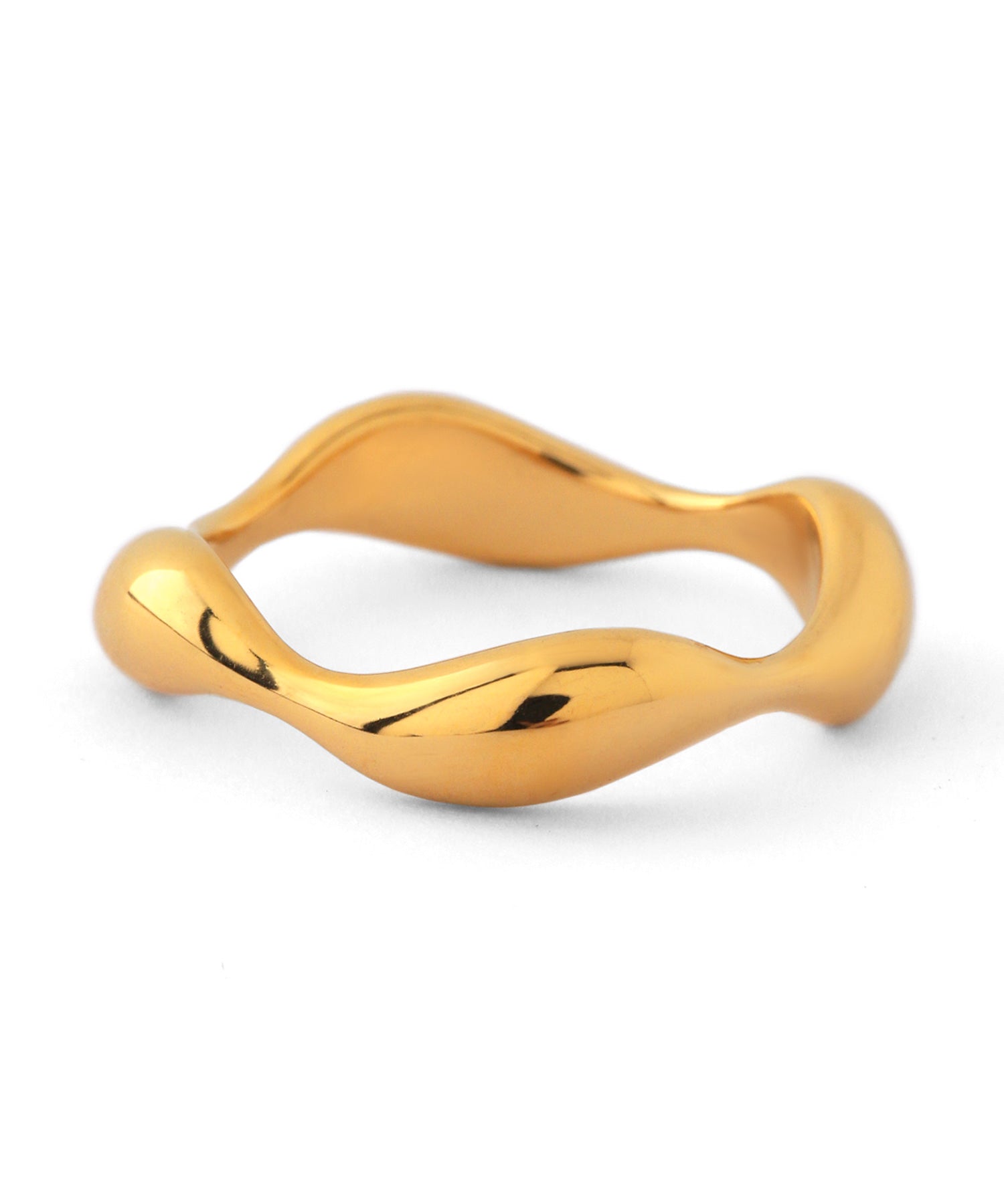 ANEMONE】【ステンレス】ウェーブメタルリング｜アネモネ・シエナロゼ