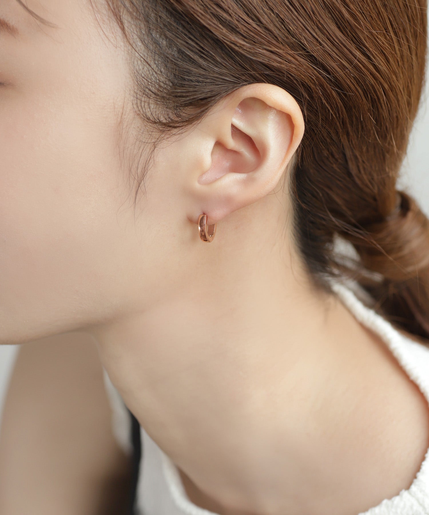 ANEMONE】【ステンレス】フープピアス｜アネモネ・シエナロゼ